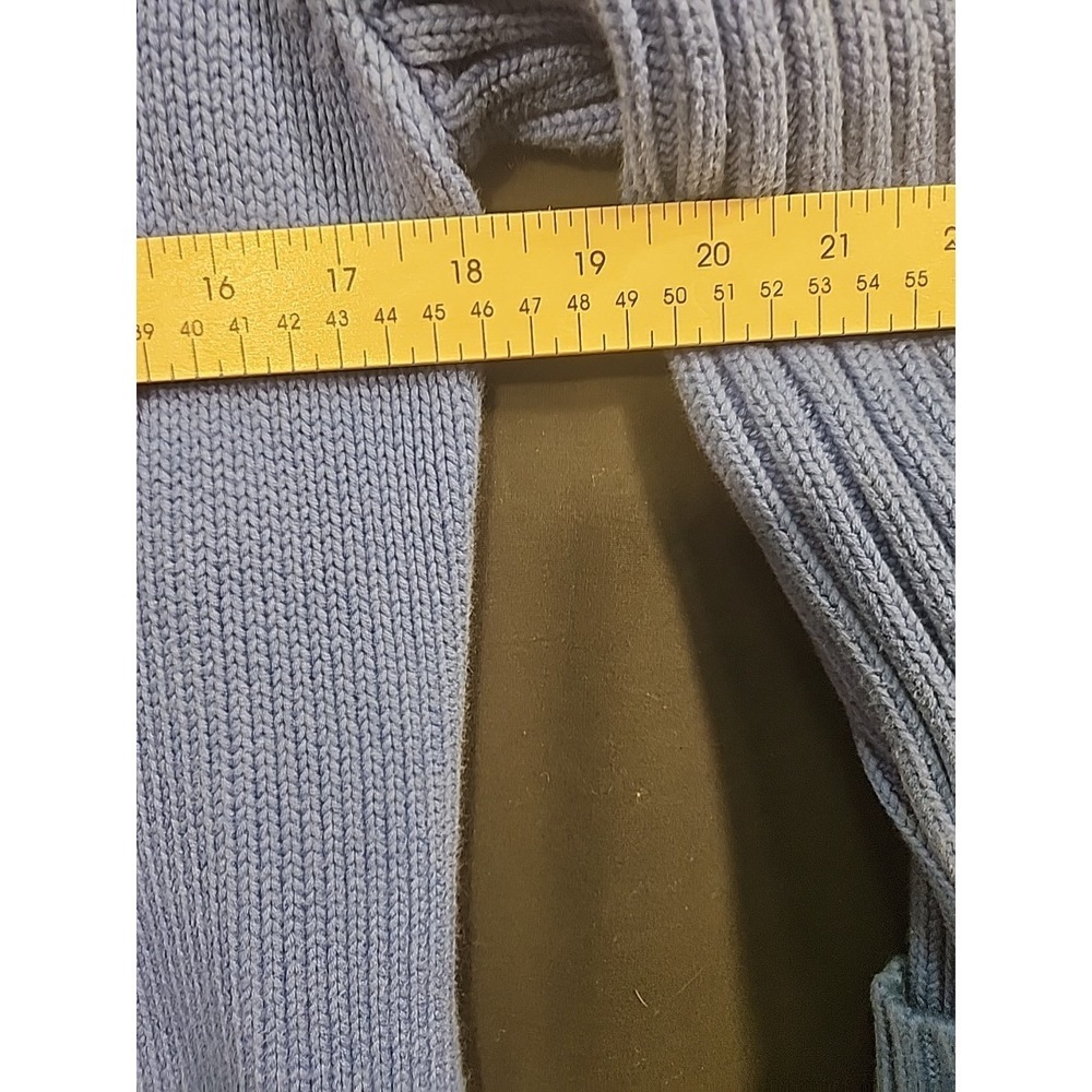 Lands‎ End Chunky Knit Ribbed Snowflake Turtleneck Sweater Women's Large (14-16) - Picture 6 of 6